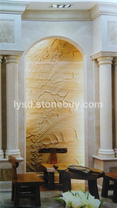 石材背景墙 自然质感与现代设计的完美融合